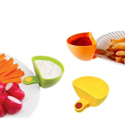 AussieSuperStore Homeware Supplies Party Set of 3 Chip & Dip Cup with Clip Party Set Chip & Dip Cup Clip|Individual Servers Bowl Crate & Barrel CBCLIPSAUCERX3